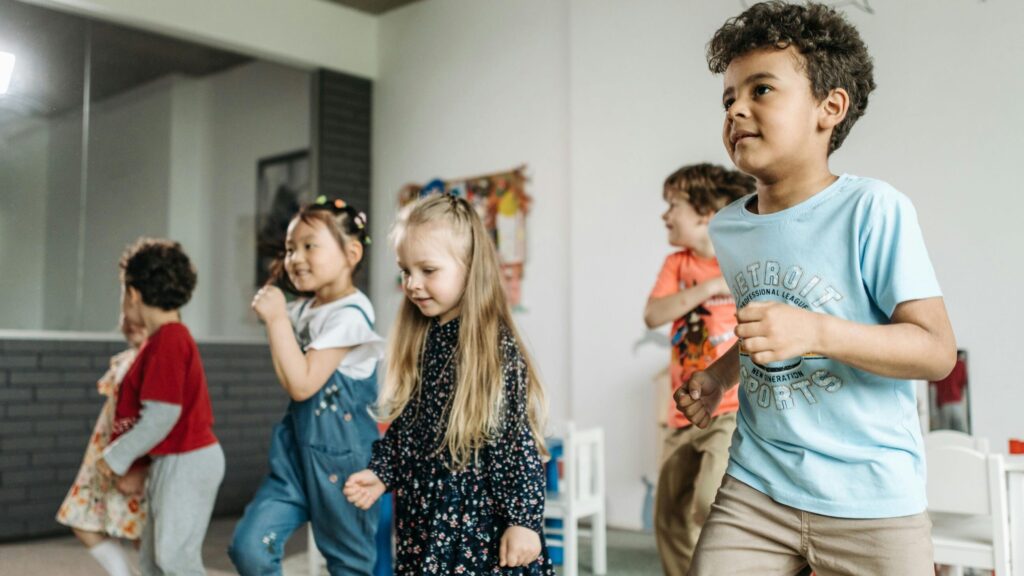 Kids Worship through songs and dancing